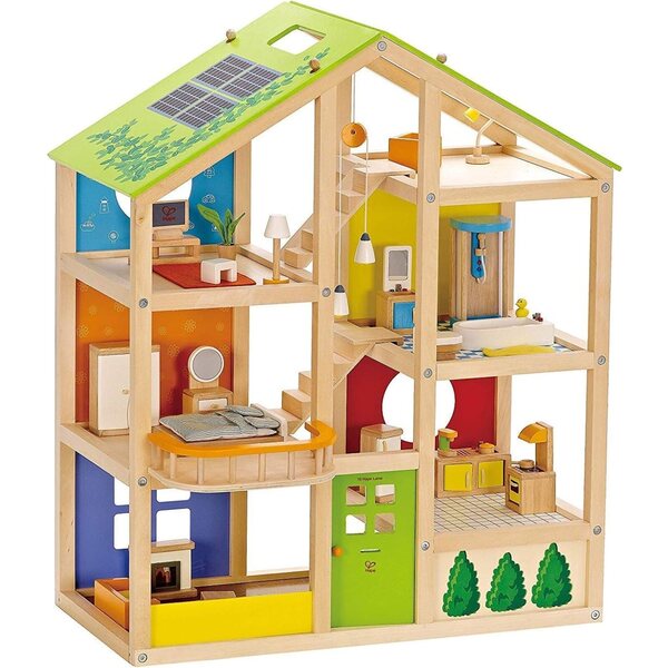 Casa delle Bambole Hape in Legno Mezzionata e Arredata per Bambini 2+ Anni
