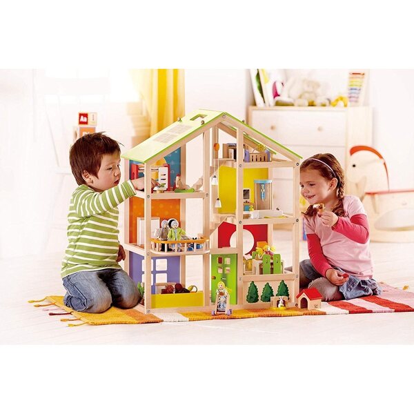 Casa delle Bambole Hape in Legno Mezzionata e Arredata per Bambini 2+ Anni