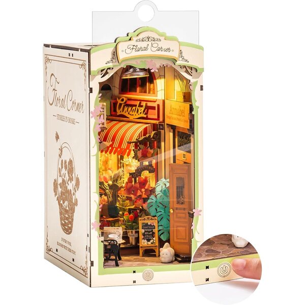 Rowood Kit Miniatura Casa delle Bambole 3D in Legno con Custodia Antipolvere