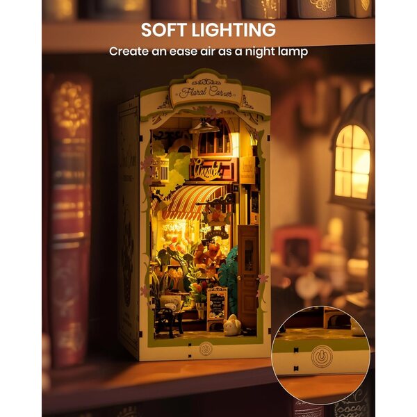 Rowood Kit Miniatura Casa delle Bambole 3D in Legno con Custodia Antipolvere