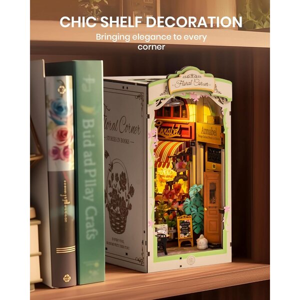 Rowood Kit Miniatura Casa delle Bambole 3D in Legno con Custodia Antipolvere
