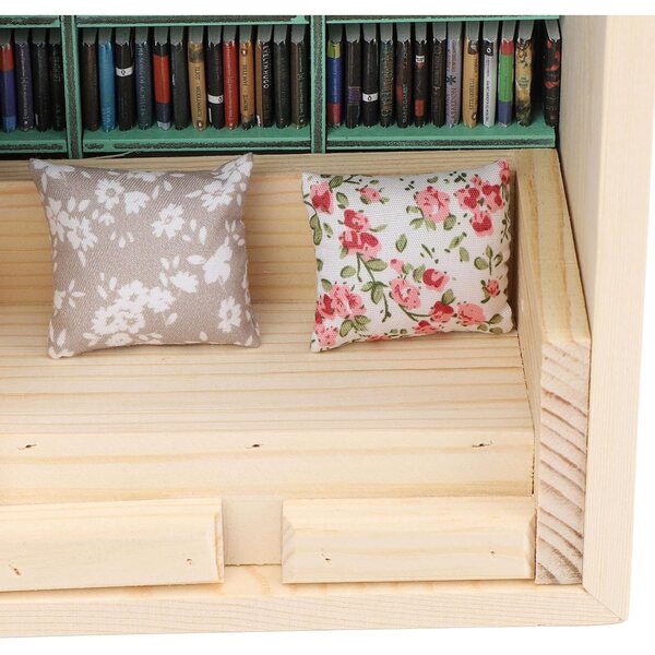 Casa Mini Libreria in Legno Decorativa con Mensola - Kit Artigianale Yechiry
