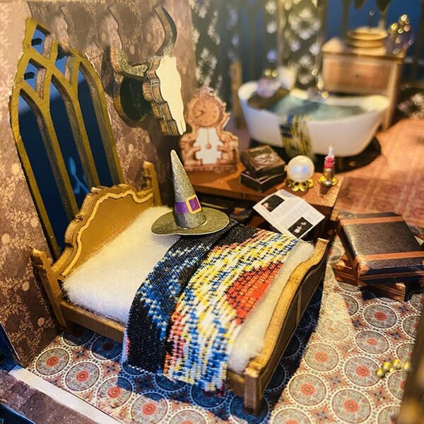 Casa delle Bambole 3D Vintage in Legno da Montare - Kit Fai da Te TOPBSFARNY
