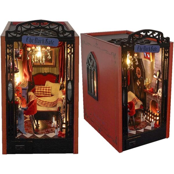 DIY-Puppenhaus-Bausatz mit LEDs – Holzeinsätze und realistische Vampirdetails