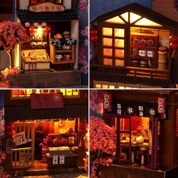 3D-Booknook-Einsatz aus Holz mit LED-Lichtern für Bücherregal – personalisiertes Kreativset