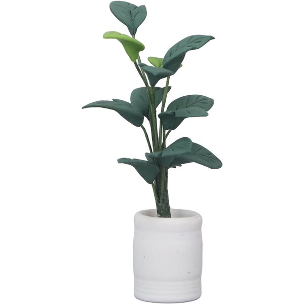 Puppenhausminiatur 1:12 Grüner Bonsai aus Keramik und Ton, dekoratives Accessoire