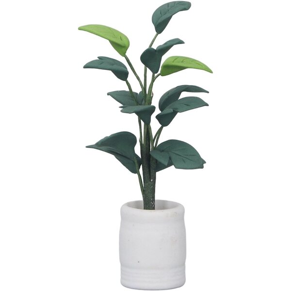 Miniatura Dollhouse 1:12 Bonsai Verde in Ceramica e Argilla, Accessorio Decorativo