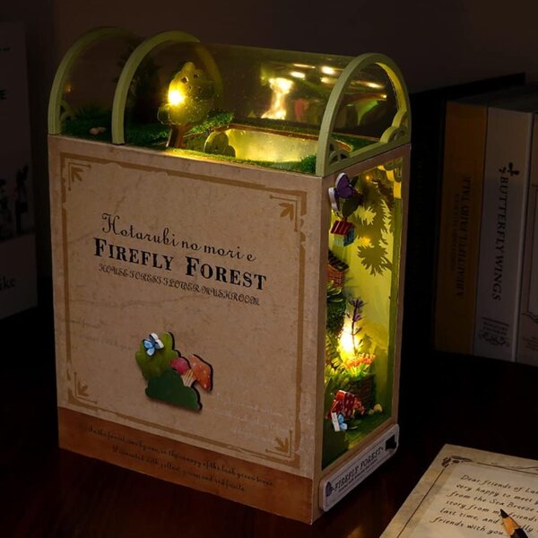3D-Miniatur-Holzhaus-Bausatz mit LED und DIY-Montage – Creative Jungle Cabana