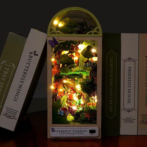 3D-Miniatur-Holzhaus-Bausatz mit LED und DIY-Montage – Creative Jungle Cabana