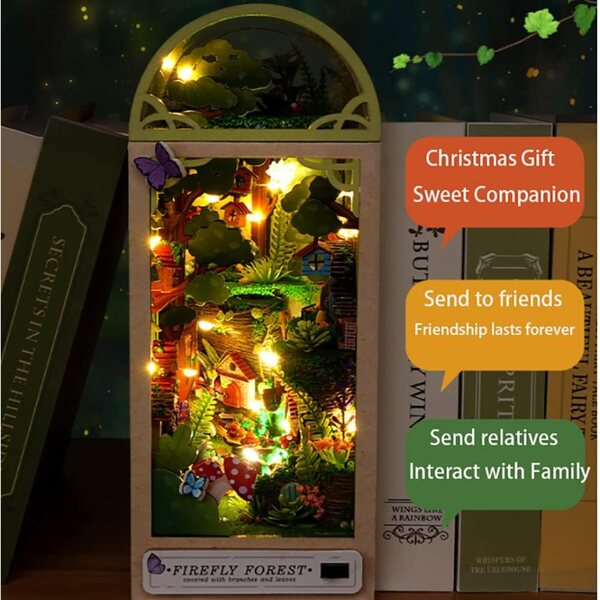 3D-Miniatur-Holzhaus-Bausatz mit LED und DIY-Montage – Creative Jungle Cabana