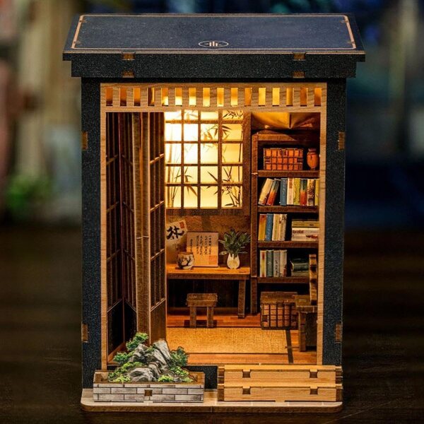 Kit casa di Natale in miniatura con LED, fai da te per adulti, decorazioni festive in legno