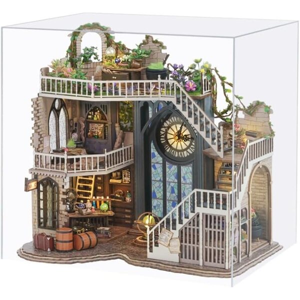 DIY-Puppenhaus-Miniaturbausatz mit LED-Lichtern und Musik – magisches 3D-Holzmodell