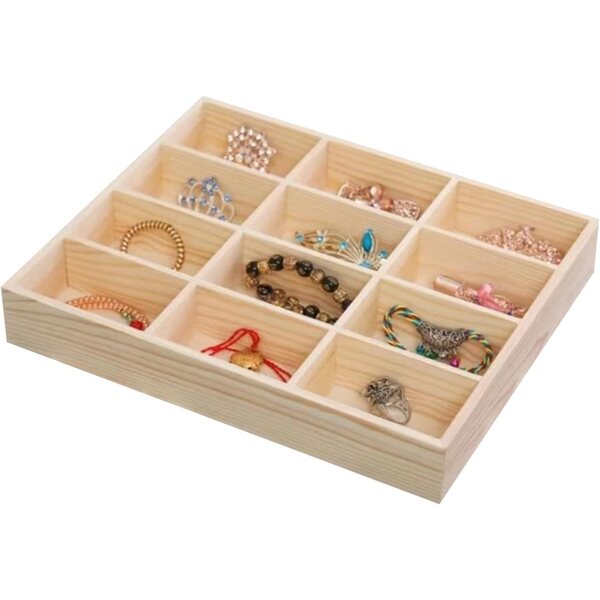 Wandschrank aus Holz für Sammlermodellautos, 12 Fächer