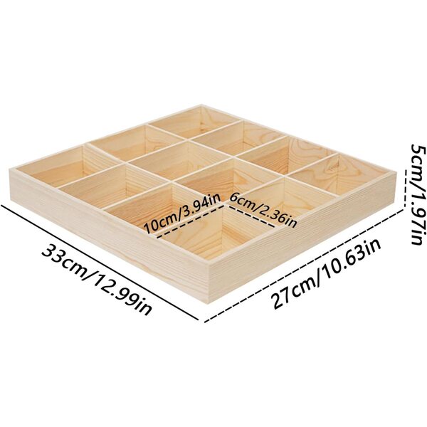 Wandschrank aus Holz für Sammlermodellautos, 12 Fächer