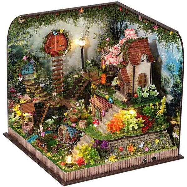 DIY-Puppenhaus-Bausatz mit Musik und LED, dekoratives 3D-Puzzle aus Holz