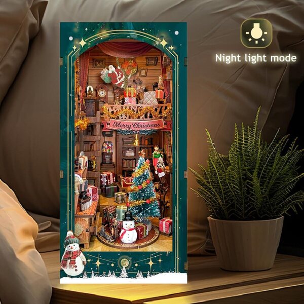 3D-Puppenhaus-Bausatz aus Holz mit LED, DIY-Dekoration für Erwachsene, originelles Geschenk