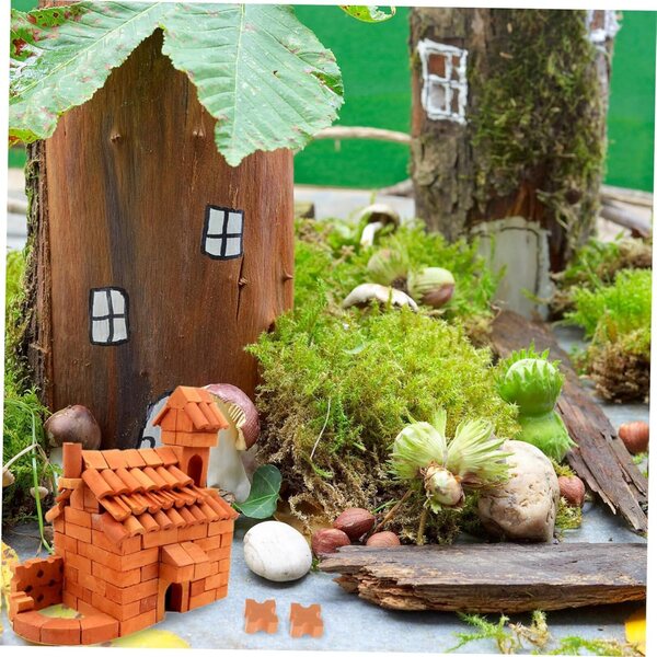 Uonlytech 50 mini mattoni in terracotta per modellismo e decorazioni realistici