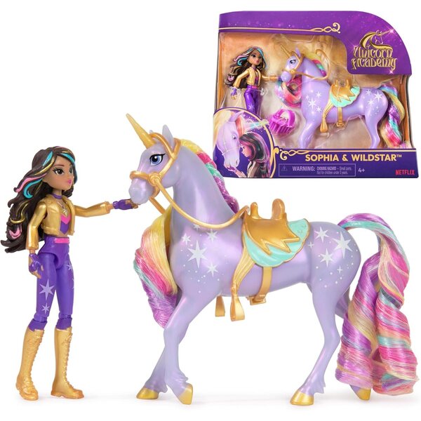 Unicorn Academy Licorne Wildstar und Sophia Puppen – Magische Spiele für Kinder ab 4 Jahren