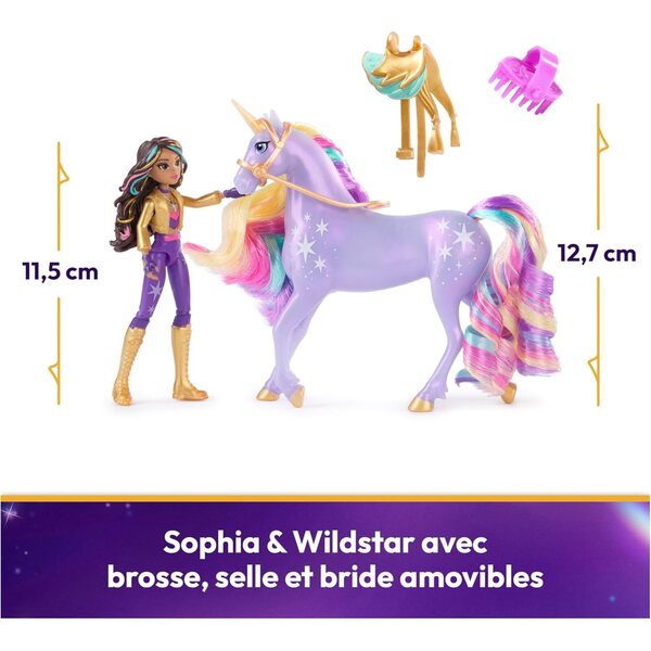 Unicorn Academy Licorne Wildstar und Sophia Puppen – Magische Spiele für Kinder ab 4 Jahren