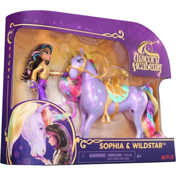 Unicorn Academy Licorne Wildstar und Sophia Puppen – Magische Spiele für Kinder ab 4 Jahren