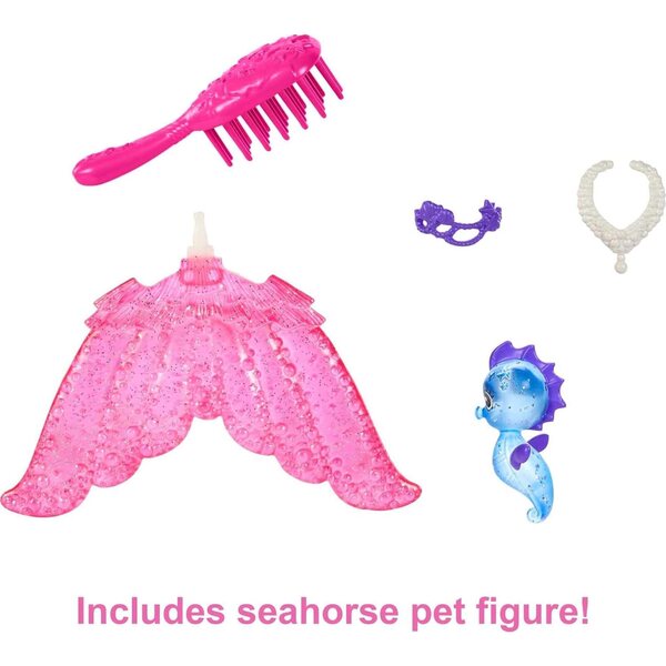 Barbie Mermaid Power Malibu mit Meerjungfrau, Nagoires und austauschbarem Zubehör
