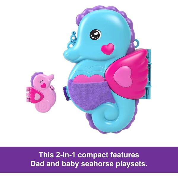 Polly Pocket Sac überrascht Hippocampe Papa et Moi mit Minifiguren und 13 Zubehörteilen