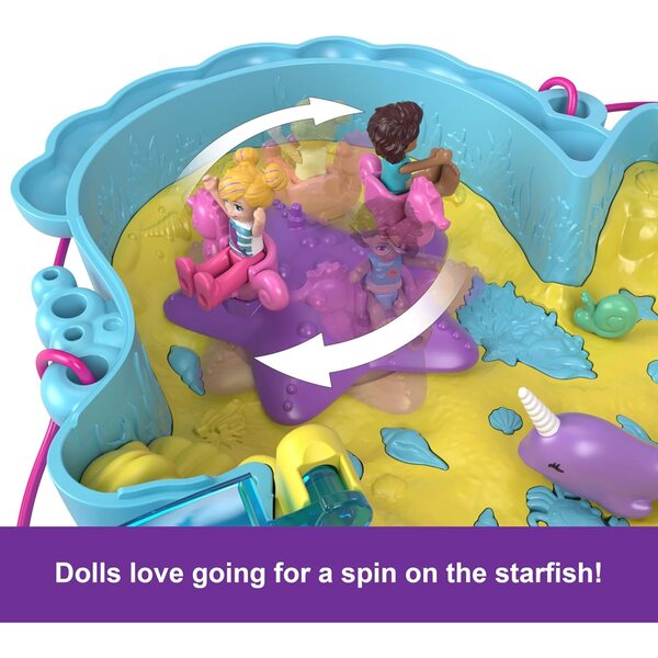 Polly Pocket Sac überrascht Hippocampe Papa et Moi mit Minifiguren und 13 Zubehörteilen