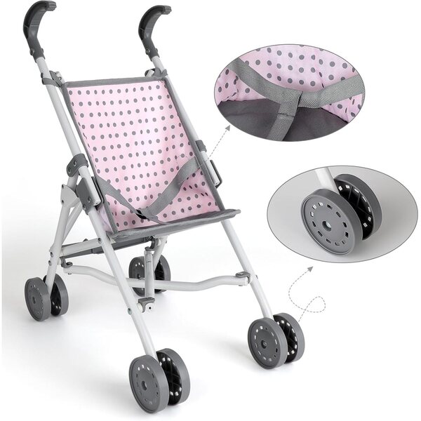 Komplettes Spielset mit Kinderwagen, Kinderbett und Zubehör für Puppen, ideal für Kinder