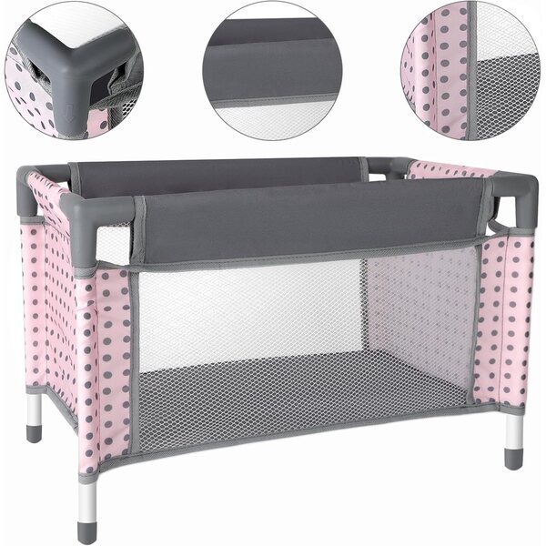 Komplettes Spielset mit Kinderwagen, Kinderbett und Zubehör für Puppen, ideal für Kinder