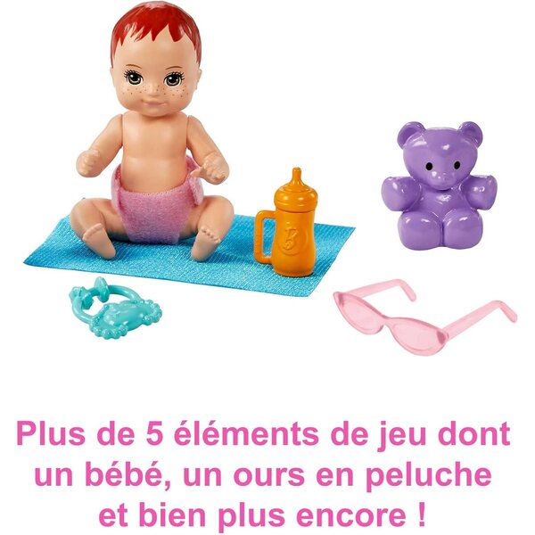 Barbie Skipper Babysitter mit Puppen, Poussette und Zubehör für Kinder ab 3 Jahren
