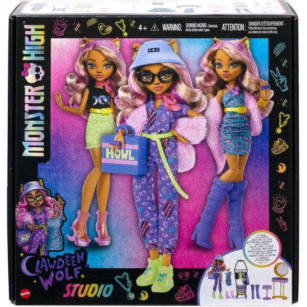 Monster High Studio De Mode Clawdeen Wolf Box-Set mit über 20 Puppen-Modeaccessoires