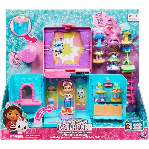 Gabby's Dollhouse Dressing Arc-en-Ciel: Transportables Spielset mit Puppenzubehör