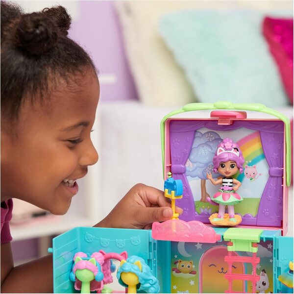 Gabby's Dollhouse Dressing Arc-en-Ciel: Transportables Spielset mit Puppenzubehör