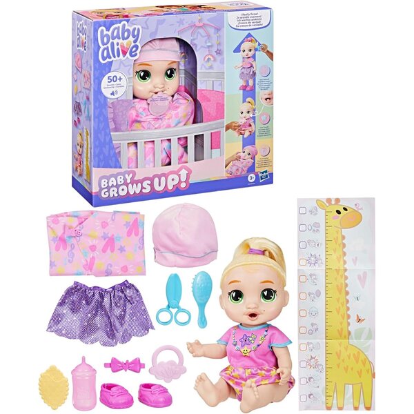 Baby Alive Lala GooGoo: Interaktive Puppe, die mit über 75 Geräuschen in Englisch und Spanisch wächst