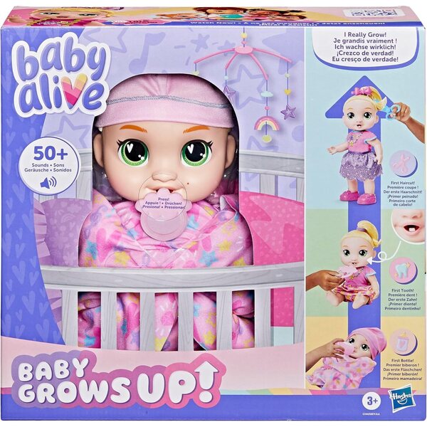 Baby Alive Lala GooGoo: Interaktive Puppe, die mit über 75 Geräuschen in Englisch und Spanisch wächst