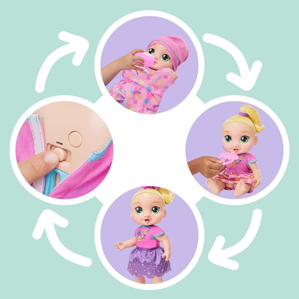 Baby Alive Lala GooGoo: Interaktive Puppe, die mit über 75 Geräuschen in Englisch und Spanisch wächst