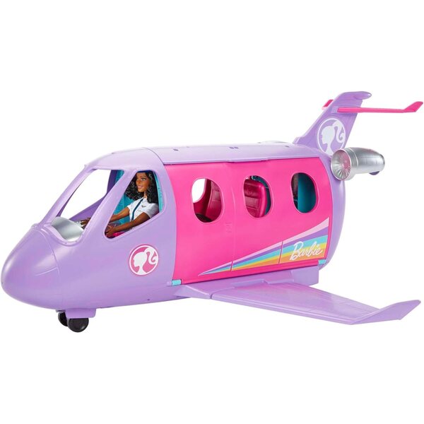 Barbie-Pilotin mit Privatjet und 15 Accessoires zum Thema Reisen für Kinder ab 3 Jahren