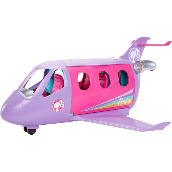 Barbie-Pilotin mit Privatjet und 15 Accessoires zum Thema Reisen für Kinder ab 3 Jahren