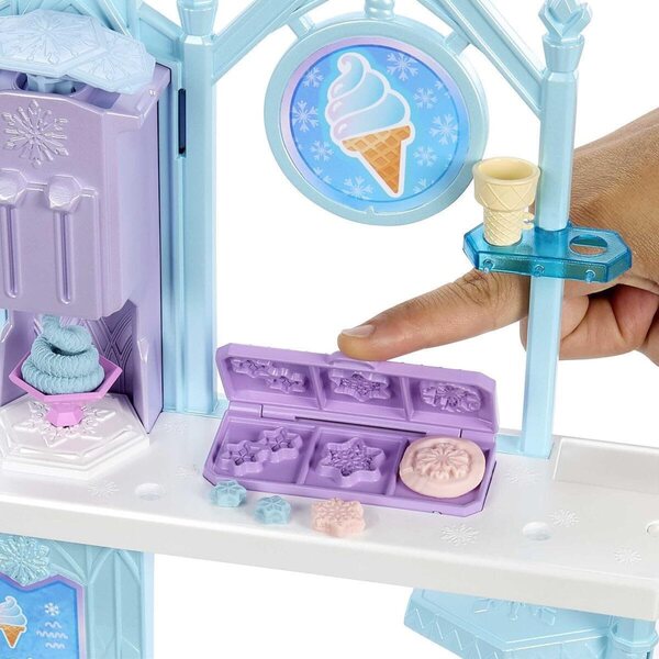Mattel Disney Die Schneekönigin Frozen Süßigkeiten-Set mit Elsa- und Olaf-Puppen, Zubehör und Modelliermasse