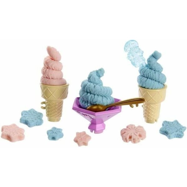 Mattel Disney Die Schneekönigin Frozen Süßigkeiten-Set mit Elsa- und Olaf-Puppen, Zubehör und Modelliermasse