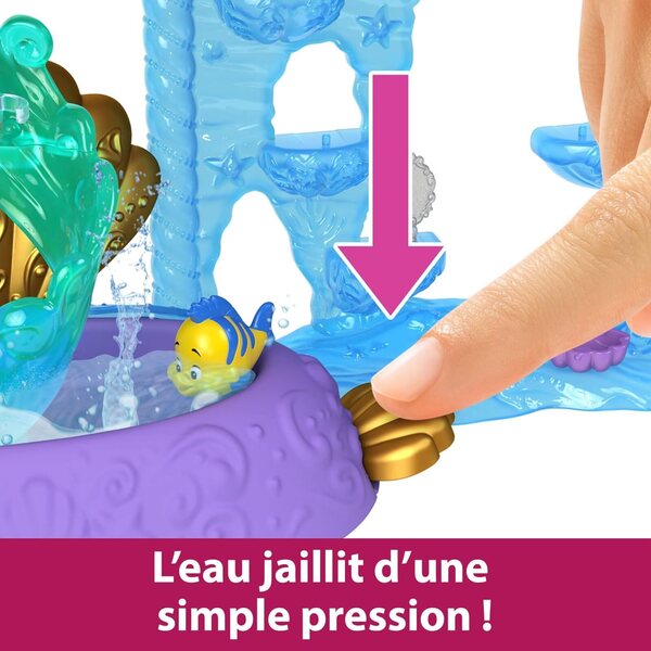 Mattel Disney Princesses Arielles Deluxe-Schloss mit Puppen, 12 Zubehörteile