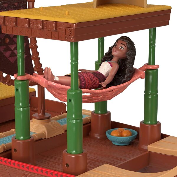 Mattel Disney La Pirogue de Vaiana 2 – Verwandelbares Abenteuer-Box-Set und Zubehör