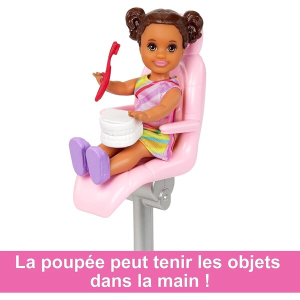 Barbie Dentista con 2 Bambole, Studio Odontoiatrico e Accessori Giochi Bambini 3+