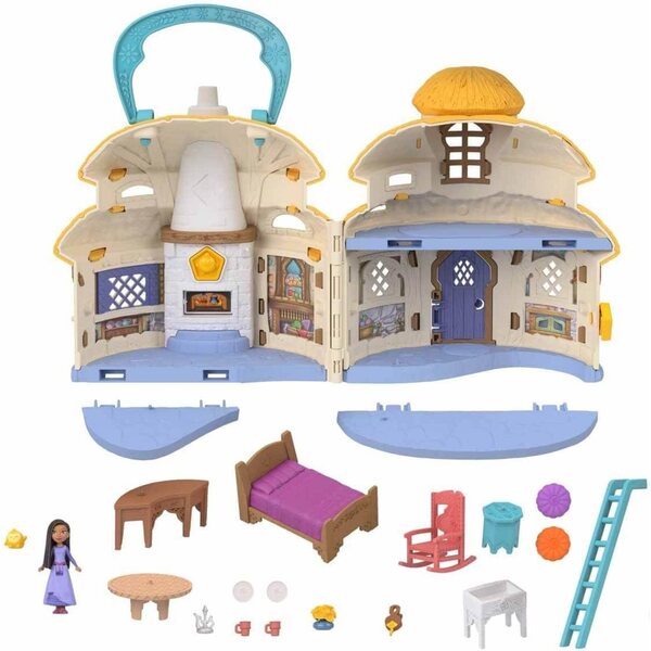 Mattel Disney Wish: Ashas Cottage mit Minipuppe und 15 Spielzubehörteilen