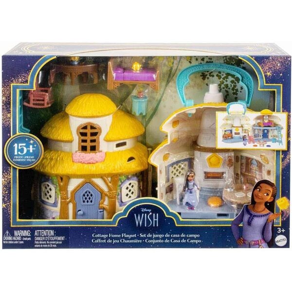 Mattel Disney Wish: Ashas Cottage mit Minipuppe und 15 Spielzubehörteilen