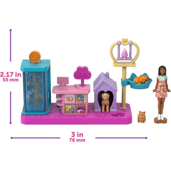 Barbie Mini BarbieLand Casa dei Sogni 4-in-1 con 6 bambole e accessori esclusivi