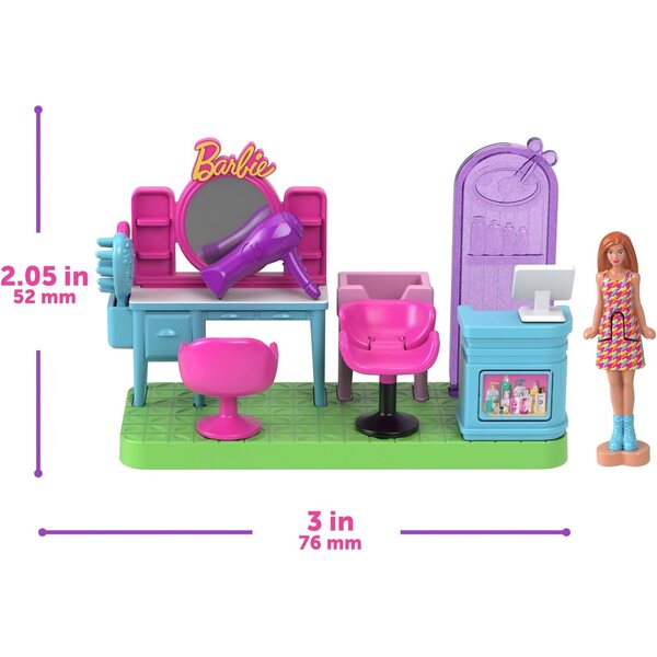 Barbie Mini BarbieLand Casa dei Sogni 4-in-1 con 6 bambole e accessori esclusivi