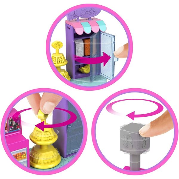 Barbie Mini BarbieLand Casa dei Sogni 4-in-1 con 6 bambole e accessori esclusivi
