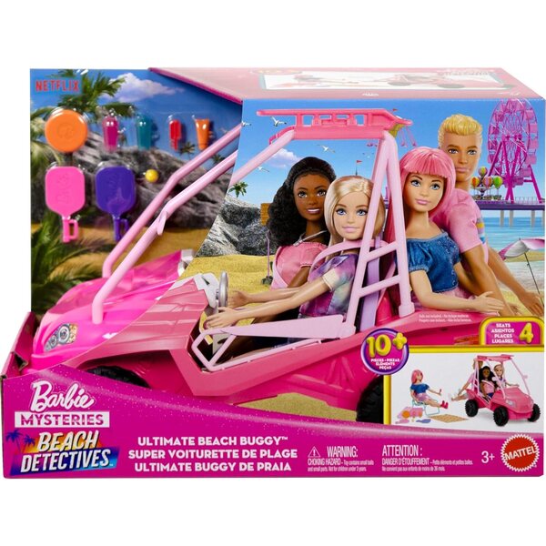 Barbie Mysteries: Beach Detectives Box mit Kinderwagen und 10 Zubehörteilen