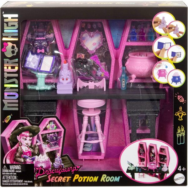 Monster High Salle des Potions Magiques Draculaura-Boxset mit über 12 Teilen und magischen Transformationen